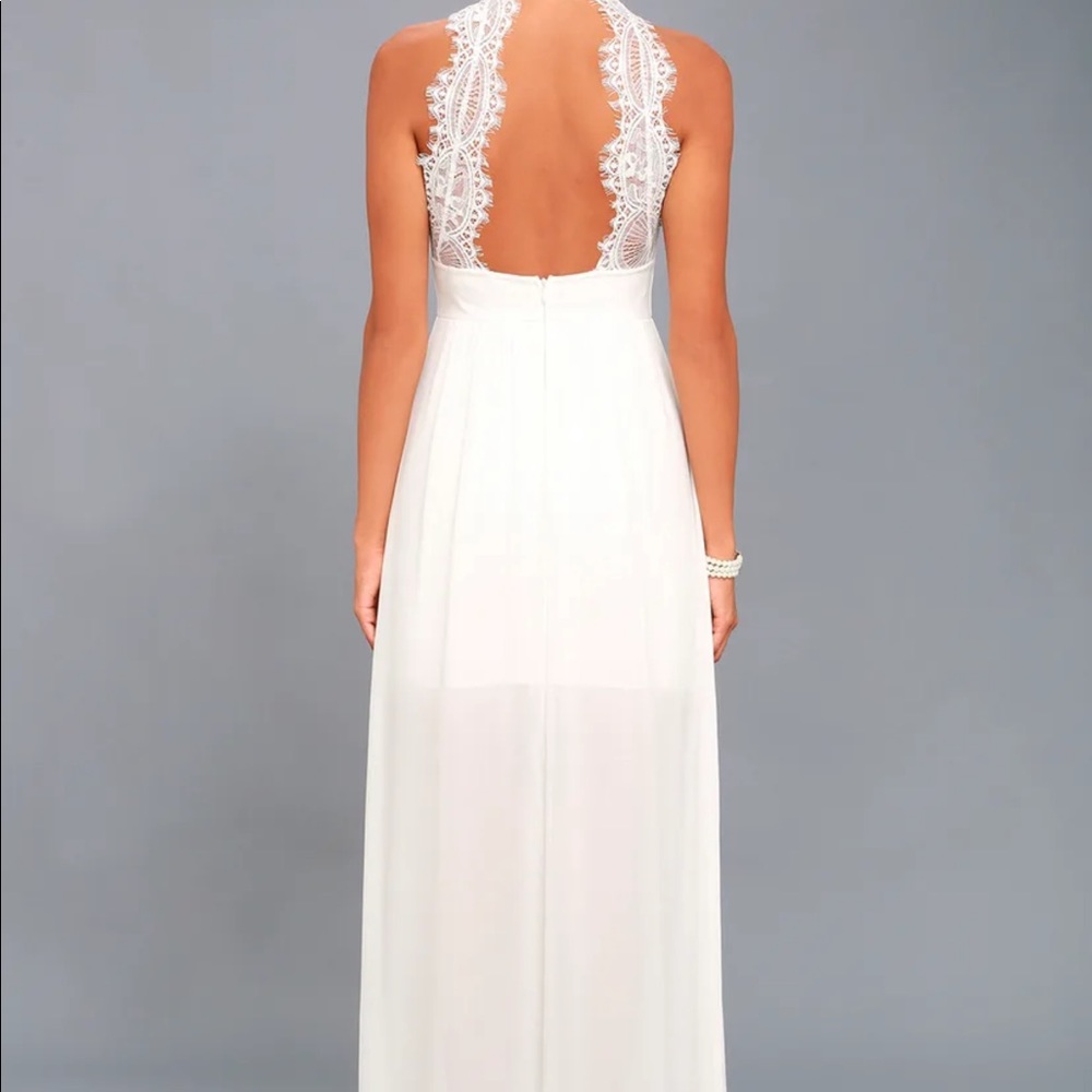 Lulus my beloved white lace maxi dress - Picture 2 of 6